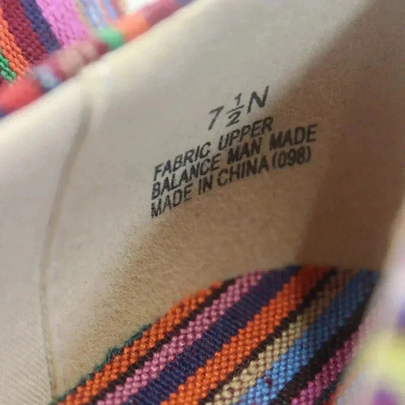 Beacon Women's Multicolor Mexican Aztec Slip-On Espadrilles Wedge Heels 7.5N - Picture 11 of 11